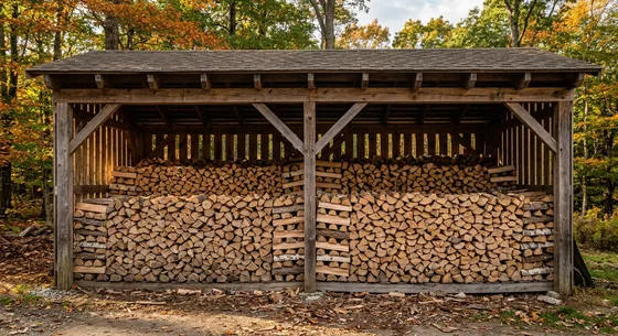 Укладка дров в Селятине, переулок Тенистая, 31